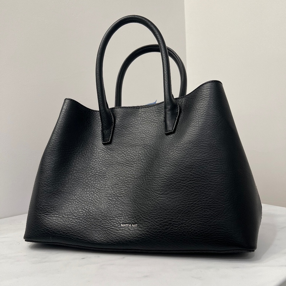 Modern beauty - Matt and Nat black Kristan small vegan leather tote